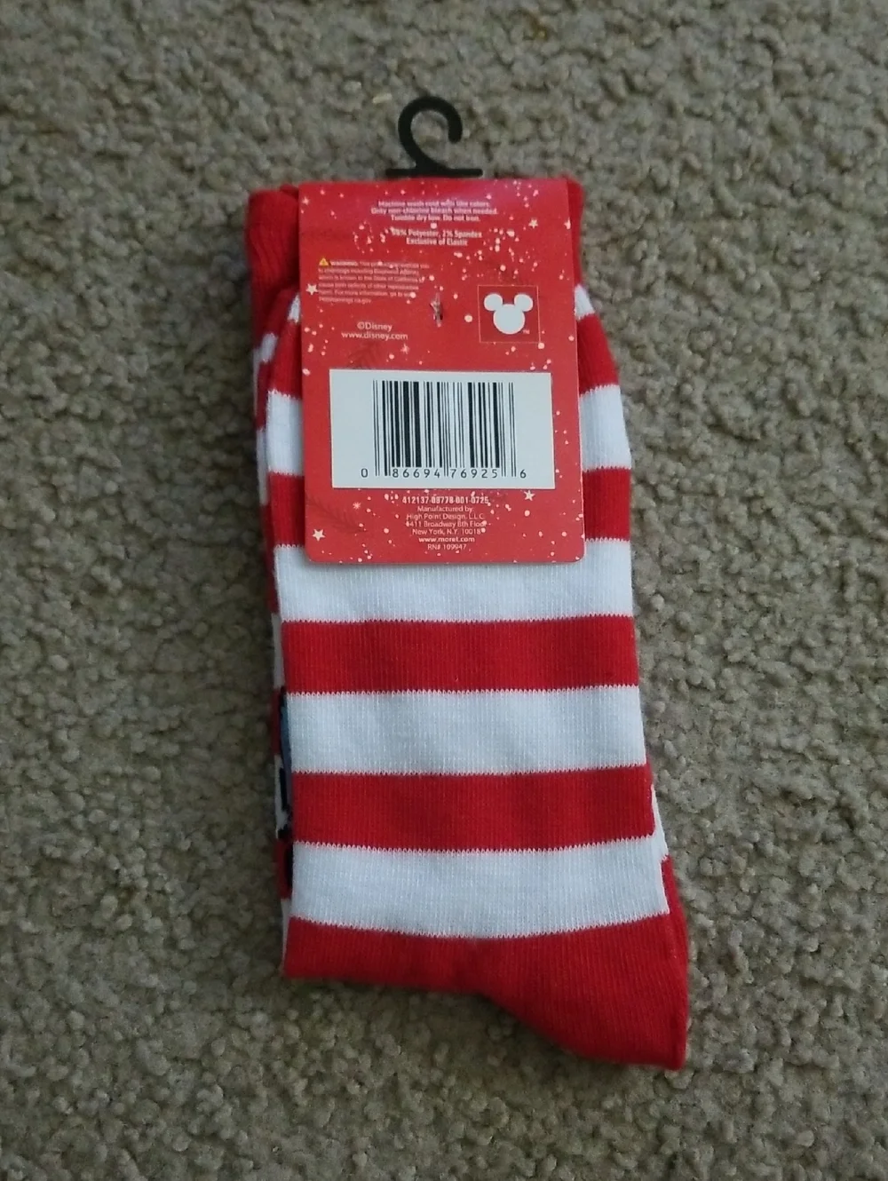 Disney Stitch Holiday Crew Socks - Red, White & Blue